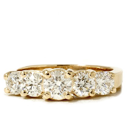 Cheap VS 2.00 Carat 14K Yellow Gold Genuine Round Cut Diamond Engagement Ring