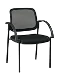 Kitchen & Housewares : Office Star Visitor¿s Chair with Screen Back, Mesh Seat, and Arms