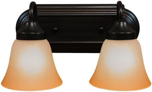 Luna Collection 2-Light Bathroom Vanity Light Bar Fixture - Oil Rubbed Bronze