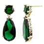Inspired by Angelina Jolie's Emerald Earrings - Petite Gold Plated
