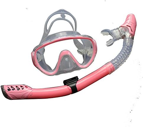 Snorkeling glasses +breathing tube Set Diving Snorkeling Easybreath Freediving Silicone Snorkeling Gear , pink