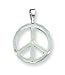 Sterling Silver Peace Symbol Charm with 20 inch Sterling Silver Chain