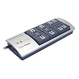 Cyberpower 895 8-Outlet Surge Suppressor - 3600 Joules 15A RJ11/Coax(2)/RJ45 EMI/RFI Right-angle