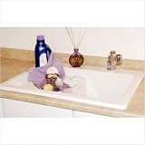 Advantage Edgewood Self Rimming Laundry Sink Finish: Almond Microban, Faucet Drillings: Single Hole