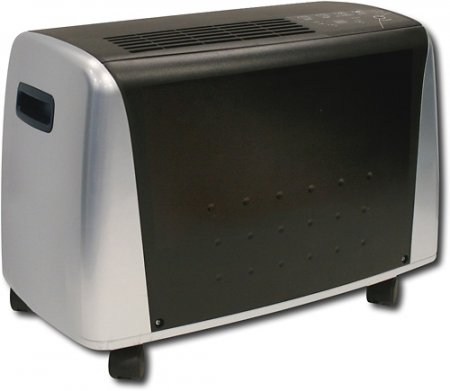 55-Pint Bucketless Dehumidifier Silver/Black