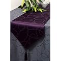 Tischl�ufer Mitteldecke 33x180 cm lila damast