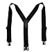 Perry Suspenders Mens Elastic Ruf-N-Tuf Hook End Suspenders (Tall Available), Tall, Black