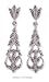 Sterling Silver Marcasite Floral Post Earrings Tapered Filigree Dangle