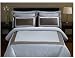 Luxury 5-PC Chocolate with Blue 300 Thread Count Full/Queen Duvet Cover Set 100 % Egy...