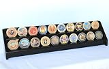 2 Rows Challenge Coin Casino Chip Display Rack Holder Stand