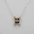 Necklace With 2.45ctw Precious Stones - Genuine Citrines and Garnets 925 Sterling silver. Total item weight 5.0g Length 16in
