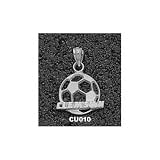 Clemson Tigers Solid Sterling Silver ''CLEMSON'' Soccerball Pendant