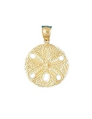 CleverEves 14K Gold Pendant Sand Dollar 5 - Gram(s)