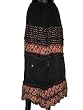 Christmas Gift -Black Color With Brown Color Floral Printed and Sequin Work Wrap Girls Comfortable Clothing In India Size 38 For Free Shipping