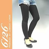 (6126) ストライプデザインレギンス[OLIVA BASIC TEXT BLACK] V122 ブラック 0 並行輸入品の画像
