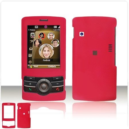 HTC Shadow Cell Phone Red Rubber Feel Protective Case Faceplate Cover