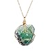 ALoveSoul Gifts Handmade Irregular Crystal Stone Necklace Gemstone Pendant,Green