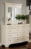 YT Furniture Bayle Dresser and Mirror (Whitewash)