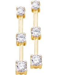 0.50CTW DIAMOND 3 STONE EARRING