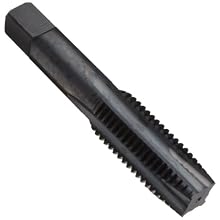 Union Butterfield 1985(UNC)/1985(UNF) High-Speed Steel Spiral Point Tap, High-Hook, Black Oxide Finish, Round Shank with Square End, Plug Chamfer