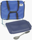 Kitchen & Housewares : Pyrex Portables Baking Dish with Insulated Carrier, Clear with Blue Carrier
