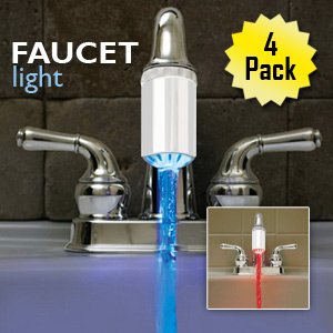4-Pack Handy Trends Nozzle Light - Temperature Controlled Faucet Light