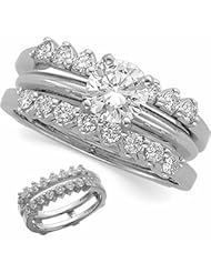 Ann Harrington Jewelry 14k White Gold 1/2 Ct Tw Diamond Ring Guard