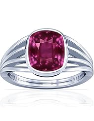 14K White Gold Cushion Cut Ruby Solitaire Ring