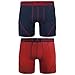 Men's Athletic Stretch Boxer Brief Underwear (2 pack), X-LARGE, Urban Sky/ Vivd Red Vivid Red/ Urban Sky