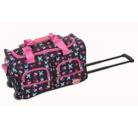  Fox Luggage PRD322-Purple Skull 22 in. Rolling Duffle Bag Rockland