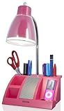 iHome iHL24-Pink Colortunes Desk Organizer Speaker Lamp with iPod Player Compartment, Pink