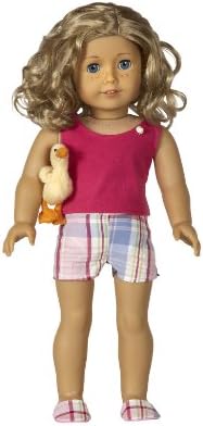 Shorty PJ's with Slippers and Ducky - Outfit Fits 18" Dolls Like American Girl