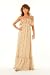 (デュラス)EEOGY オリエンタルフラワー柄フリルベアロングワンピース D1330007 BEIGE FREE