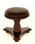 Fixed height Round Piano Stool - Stylish Rosewood