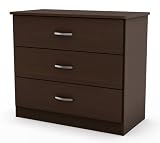 South Shore Libra Collection 3-Drawer Chest,Dark Chocolate