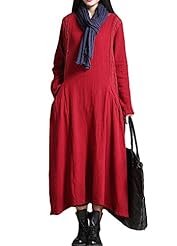 Linen Round Neck  Dress