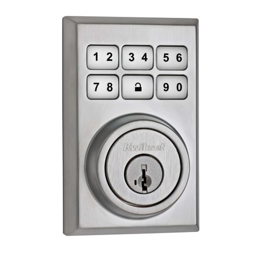 Kwikset 909 SmartCode Electronic Deadbolt featuring SmartKey® in Satin Chrome