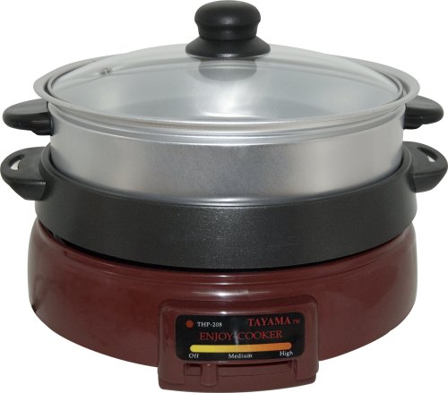 Tayama THP-208 Hot Pot and Steamer 2.4-L.