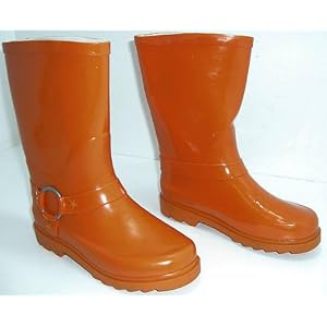 generic girls x1031ob4 orange cowboy/western style wellington boots bnib