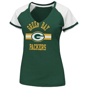 NFL Green Bay Packers V-Neck Tee, Medium