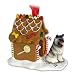 KEESHOND Dog NEW Resin GINGERBREAD HOUSE Christmas Ornament 32