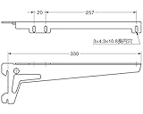 ランプ印エレメントシステム棚受２ヶ１０３００－０００４０　　スガツネ工業