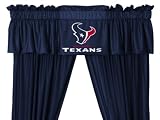 Houston Texans Window Treatments Valance and Drapes