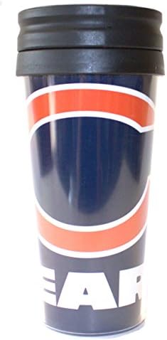 NFL Officially Licensed Chicago Bears Large Logo 14 Oz Insulated Coffee Travel Tumbler Mug Cup