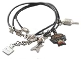 Jonas Brothers and Demi Lovato Camp Rock! Multi Charm Bracelet on Leather Cord