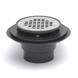 Oatey 42238 ABS Shower Drain with Snap-Tite Square Top Stainless Steel Strainer for Tile Shower Bases, 2-Inch or 3-Inch