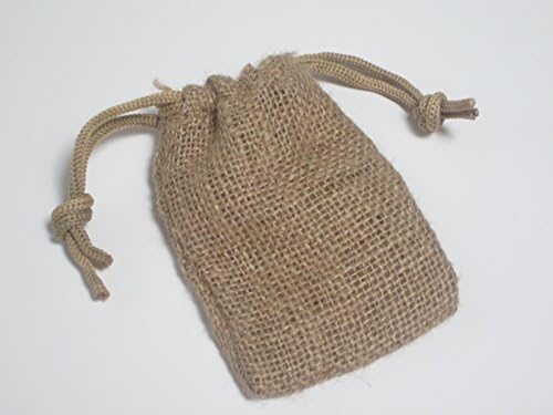 50 3"x5" Wedding Burlap Bags with Double Drawstrings