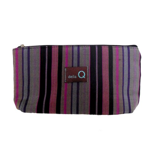 della Q Tagalong Knitting Case for Interchangeable Knitting Needle Case; 035 Black Stripes 1104-1-035