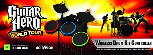 Guitar Hero World Tour: Standalone Wireless Drum Controller (xbox 360) Picture