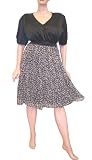 EaonPlus plus size Satin Cross Over Chiffon Print Dress in 2 colour and sizes 18-32